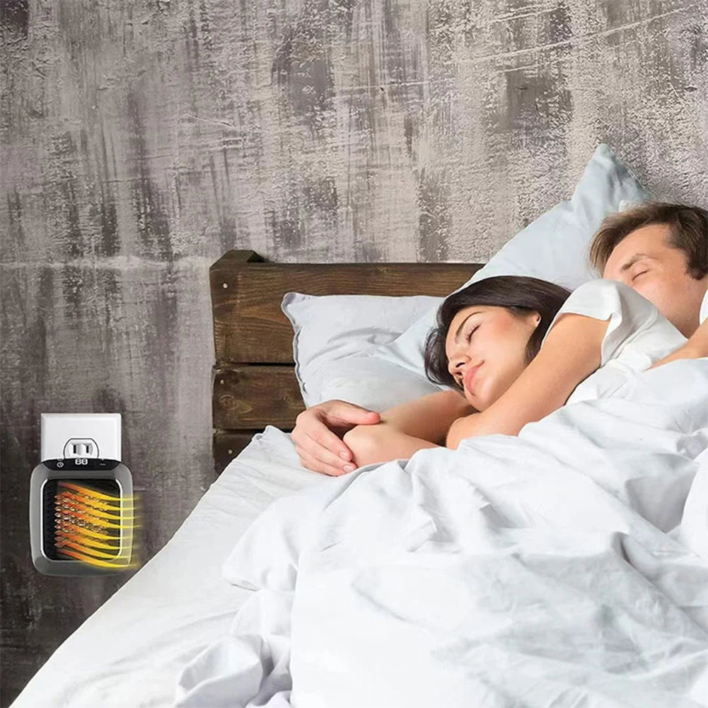 Portable Mini Heater for Home Office Bedroom Heating Fans Wall Mounted PTC Ceramic Electric Heater Plug In Space Warmer Machine